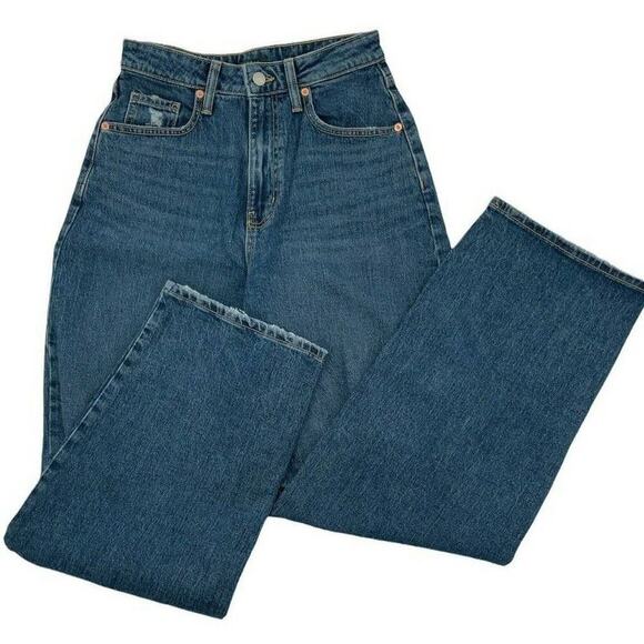 Wild Fable Jeans Women's Size 4/27 Distressed Straight Leg High Rise Baggy Denim - Picture 5 of 12